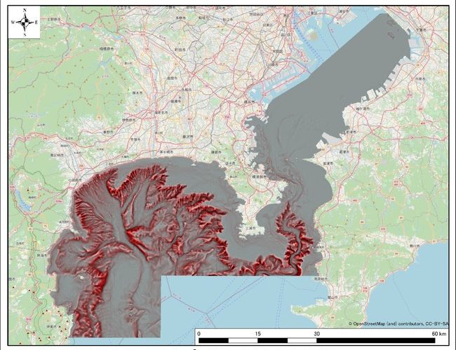 アジア航測、海底地形が見られるウェブサービス「釣りドコ」に“深場の赤色立体地図”を追加